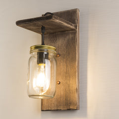 HEIKESZ 【One-year warranty, free shipping】American Retro Industrial Style Wall Lamp Restaurant Coffee Shop Bar Aisle Corridor Creative Solid Wood Hot Pot Restaurant Bar Lamp