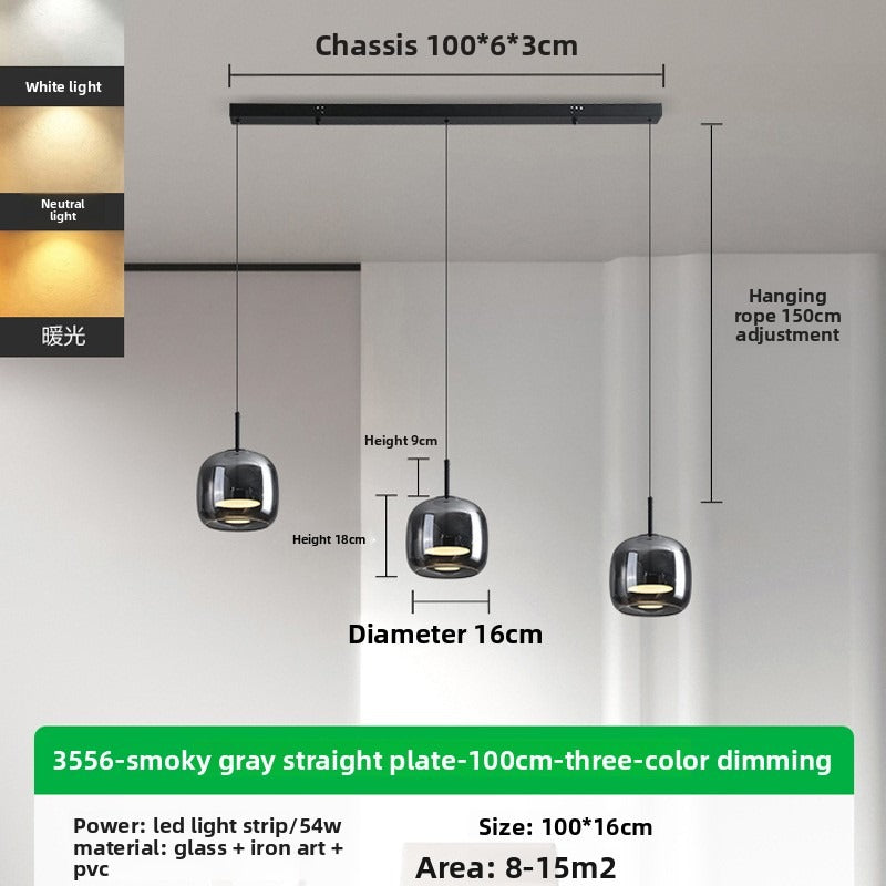 Modern Minimalist Glass Pendant Light Nordic Luxury Creative Simple Ceiling Lamp for Dining Room Bar Study Bedroom