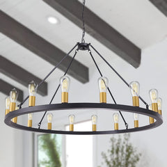 HEIKESZ American retro wrought iron chandelier hotel villa restaurant engineering light living room light balcony hot-selling lamps Chandelier, restaurant light, living room light