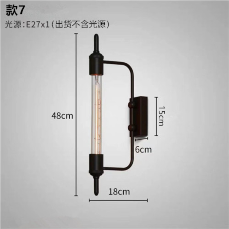HEIKESZ Cross-Border American Retro Industrial Guest Restaurant Studio Aisle Corridor Tea Room Milk Tea Coffee Shop Bar Counter Wall Lamp LED Light for Bedroom Night Aesthetic Room Lamp