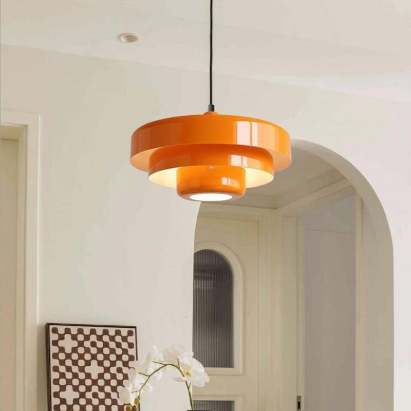 HEIKESZ vintage orange Japanese wabi **** ceiling light Nordic dining room creative bar retro pendant lamp