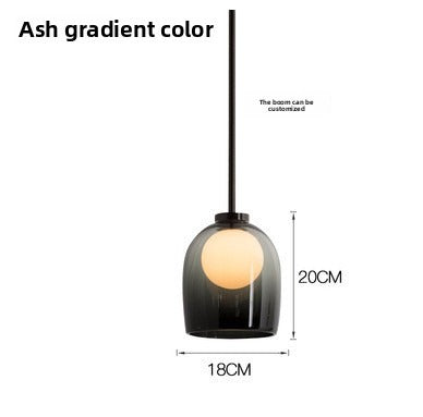 HEIKESZ Postmodern creativity gradual change soot glass small chandelier American art restaurant sofa porch designer chandelier lamp light fixtures for celling lights