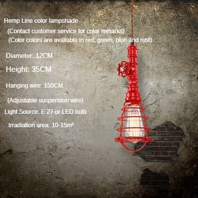 HEIKESZ American retro water pipe ceiling light restaurant coffee shop creative clothing store LOFT industrial style multi head combination light