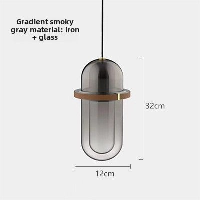 HEIKESZ Light luxury glass bedroom bedside chandelier modern minimalist bar cafe model room designer leather small chandelier lamp light fixtures for celling lights