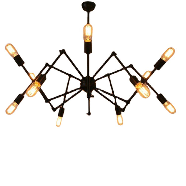 HEIKESZ American Industrial Style Modern Minimalist Iron Office Spider Chandelier Living Room Study Creative Personality Industrial Retro american style retro outdoor indoor retro bedroom lamp american-style Industrial wind