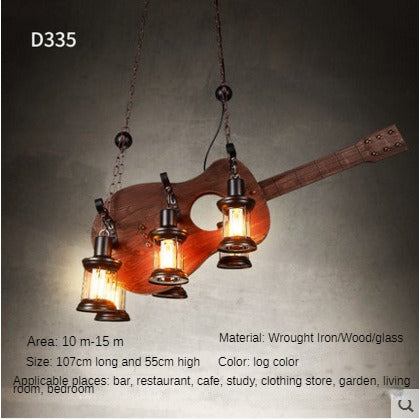HEIKESZ American Retro Industrial Style Restaurant Coffee Shop Boat Wooden Chandelier Creative Bar Restaurant Box Nostalgic Wood Lamps LED Light for Bedroom Night Aestitic Room Lamp