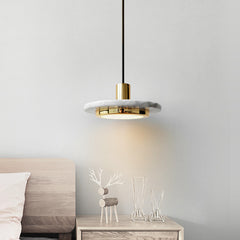 HEIKESZ Luxury Marble Stone Lamp Modern Chandelier for Bedroom Restaurant Bar Lighting Fixtures Ceiling Light Show Window Decoration