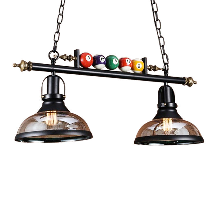 HEIKESZ American retro lamp creative billiard wrought iron chandelier restaurant living room bar table ball hall clothing store personalized industrial wind lamp light fixtures for celling lights