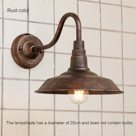 HEIKESZ Loft Vintage Industrial Style Pot Cover Wall Lamp American Simple Iron Wall Lamp Aisle Corridor Warehouse Balcony Dining-Room Lamp LED Light for Bedroom Night Aesthetic Room Lamp