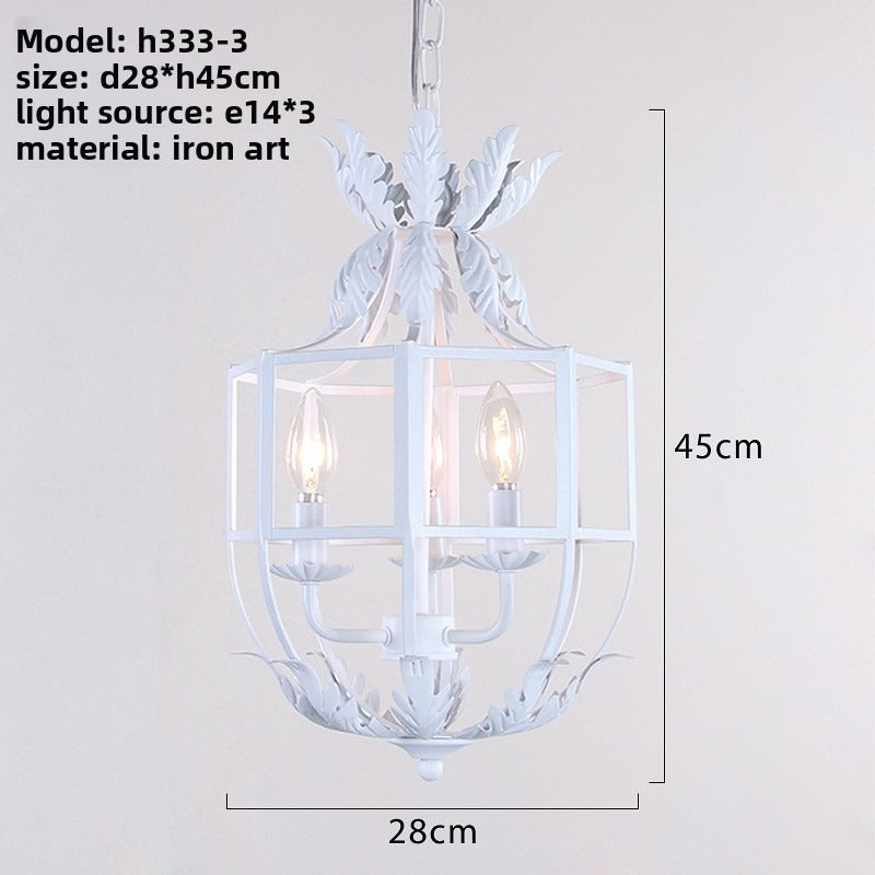 HEIKESZ Vintage American Country Rustic Iron Ceiling Light for Living Room Dining Hallway Entryway Cross Border Supply
