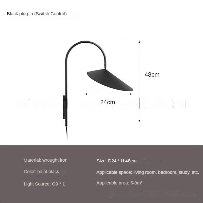 HEIKESZ ndustrial Wall Lamp Simple Design Art Desk Bedside Office Lighting for Homestay Hotel Living Room Bedroom