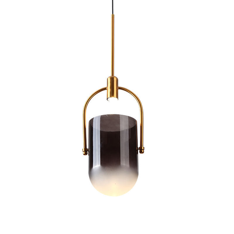 HEIKESZ Nordic Bucket Glass Chandelier LED Modern Droplight for Living Room Bedroom Hotel Restaurant Bar Study Ceiling Light Fixtures