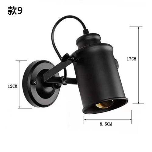 HEIKESZ 【One-year warranty, free shipping】Cross-Border American Retro Industrial Guest Restaurant Studio Aisle Corridor Tea Room Milk Tea Coffee Shop Bar Counter Wall Lamp