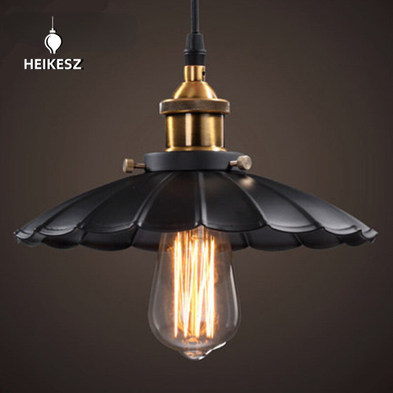 HEIKESZ American Country Retro Iron Art Lotus Leaf Retro Nostalgic Dining Room and Study Room Bar Cafe Loft Chandelier american style retro outdoor indoor retro bedroom lamp american-style Industrial wind