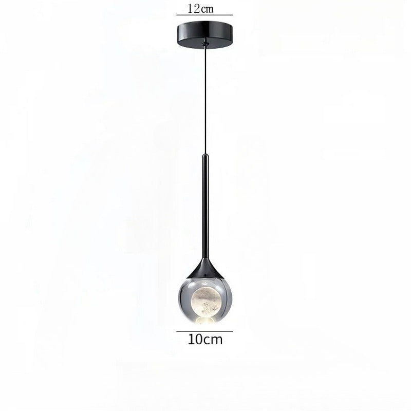 HEIKESZ Modern Minimalist Crystal Pendant Light Luxury Ceiling Lamp for Bedroom Dining Room Living Room Wall Decor