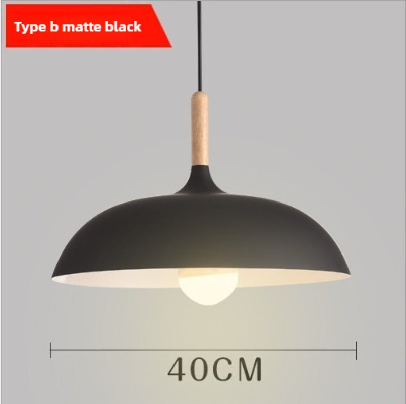 HEIKESZ Food chandelier single head Nordic simple Zhongshan lamps and lanterns Food store commercial retro chandelier Industrial style restaurant small chandelier