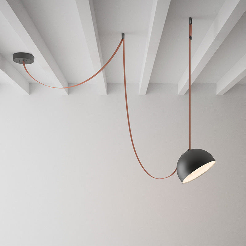 HEIKESZ Nordic Style Orange 3 Head Canvas Pendant Light Minimalist Designer Lamp Creative Italian Bar Restaurant Lighting