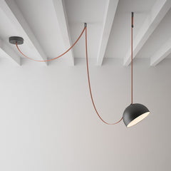 HEIKESZ Nordic Style Orange 3 Head Canvas Pendant Light Minimalist Designer Lamp Creative Italian Bar Restaurant Lighting