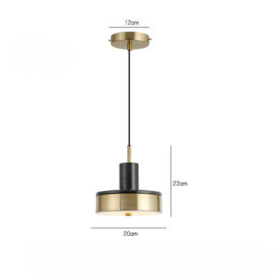 HEIKESZ Nordic Minimalist Marble Droplight LED Single-Head Lighting for Bedroom Restaurant Bar Living Room Designer Light Fixtures