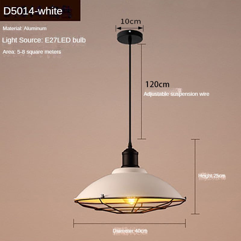 HEIKESZ Loft Creative Personality Single-Head Iron Vintage Industrial Style Restaurant Office Engineering Shop Decorative Lighting Chandelier