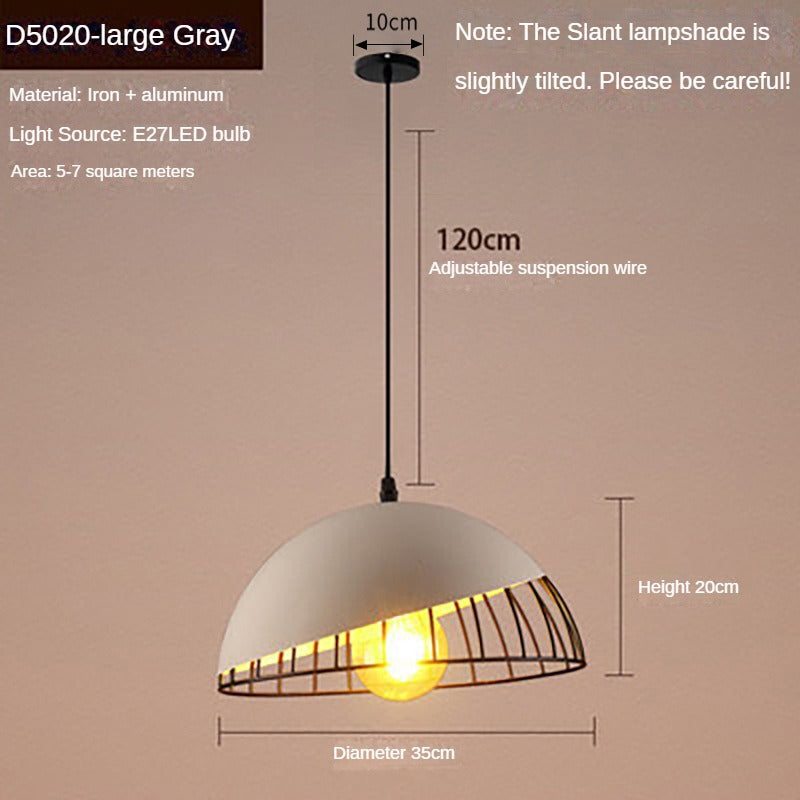 HEIKESZ Loft Creative Personality Single-Head Iron Vintage Industrial Style Restaurant Office Engineering Shop Decorative Lighting Chandelier