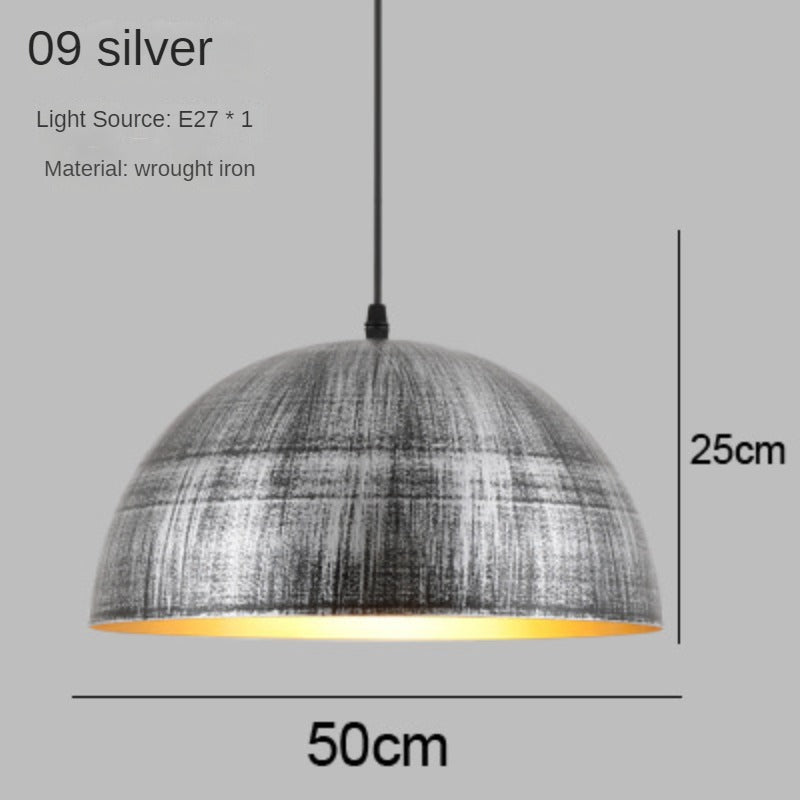 HEIKESZ Chandelier Retro Industrial Style Restaurant Lamps Single Head Zhongshan Creative Simple Office Dining Shop Commercial Lampshade