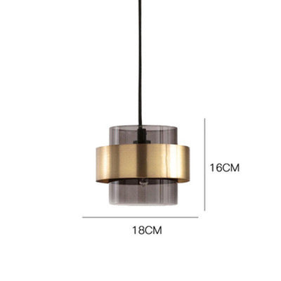 HEIKESZ Luxury Glass Bedside LED Chandelier Nordic Creative Small Droplight for Bedroom Living Room Coffee Shop Lighting