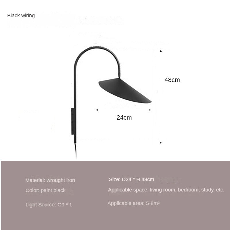 HEIKESZ ndustrial Wall Lamp Simple Design Art Desk Bedside Office Lighting for Homestay Hotel Living Room Bedroom