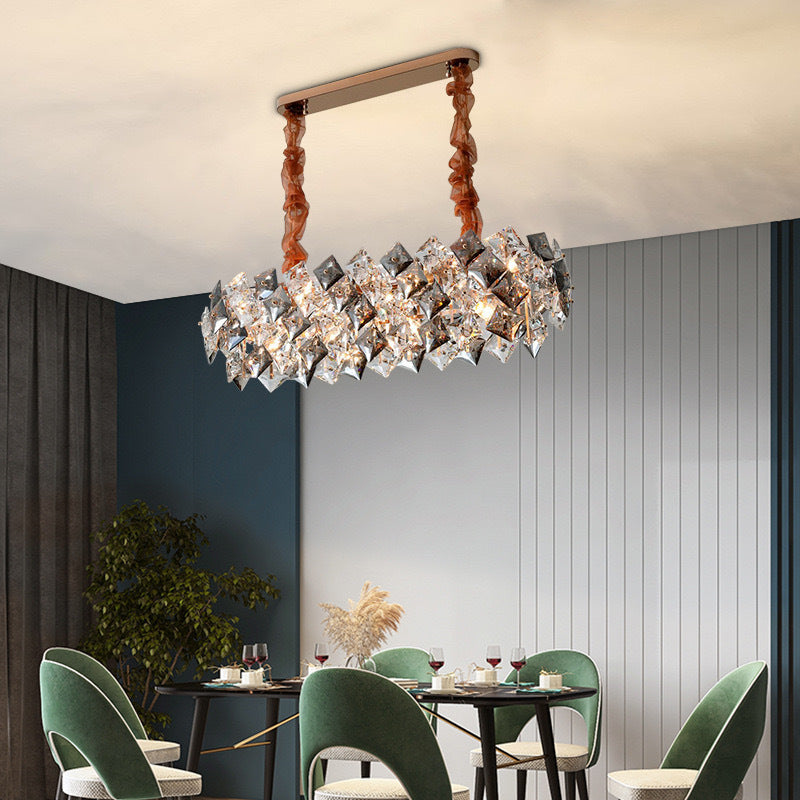 HEIKESZ Postmodern simple light luxury living room hall light bedroom light dining room light bar light room light crystal chandelier lamp light fixtures for celling light