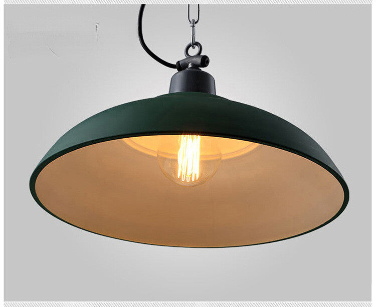 HEIKESZ American Country Bar Restaurant and Cafe Bar Creative Single-Head Loft Vintage Industrial Style Green Chandelier american style retro outdoor indoor retro bedroom lamp american-style Industrial wind