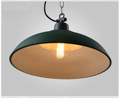 HEIKESZ American Country Bar Restaurant and Cafe Bar Creative Single-Head Loft Vintage Industrial Style Green Chandelier american style retro outdoor indoor retro bedroom lamp american-style Industrial wind