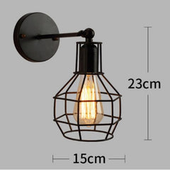 HEIKESZ American Country Retro Industrial Style Living Room Dining Room and Study Room Wall Lamp