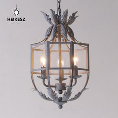 Vintage Retro Iron Ceiling Light American Country Style Rustic Chandelier for Living Room Dining Hallway Entryway Home Decor
