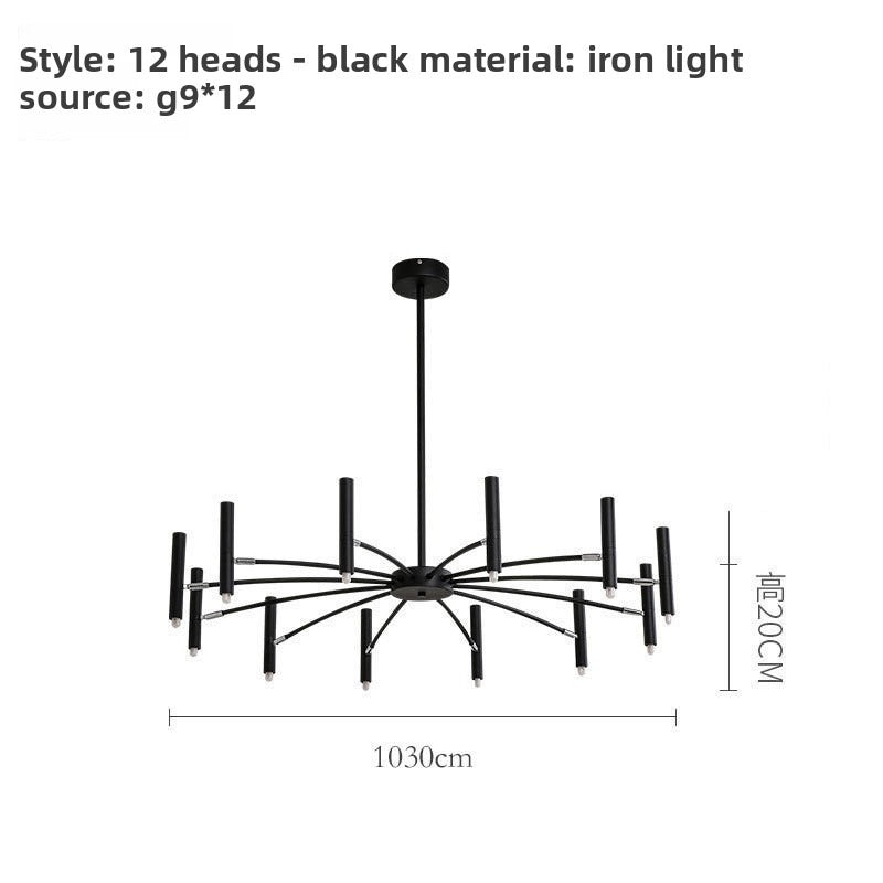 HEIKESZ Nordic postmodern simple restaurant chandelier creative personality living room dining room atmosphere artist household wrought iron chandelier lamp light fixtures for celling light