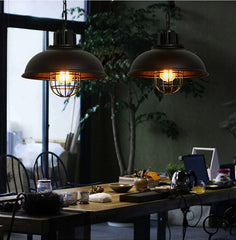 HEIKESZ American Retro Industrial Style Bar Counter Chandelier Loft Creative Restaurant Cafe Internet Coffee Iron Pot Cover Chandelier american style retro outdoor indoor retro bedroom lamp american-style Industrial wind
