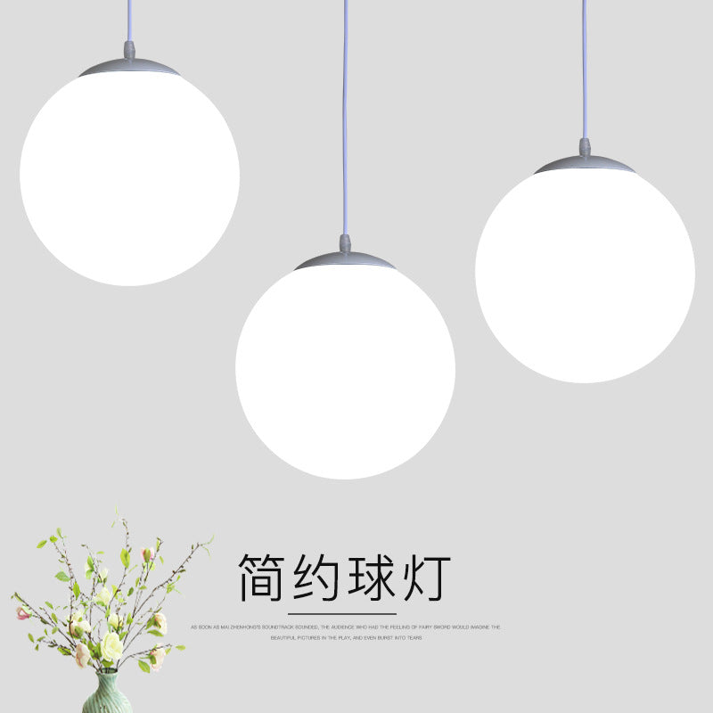 HEIKESZ Simple modern restaurant ball chandelier single head round bar clothing store staircase aisle shopping mall large ball lamp lighting fixtures for celling lights
