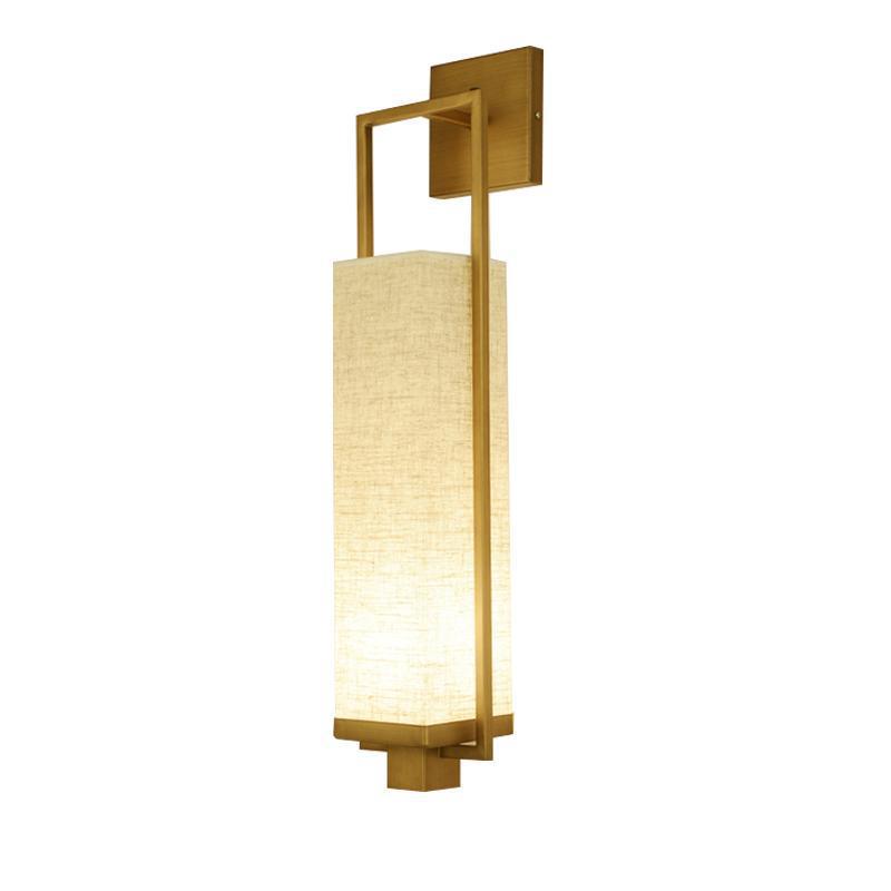 HEIKESZ Chinese Wall Lamp Bronze Classical Long Wall Light for Living Room Bedroom Hotel Guest Room Corridor Decor