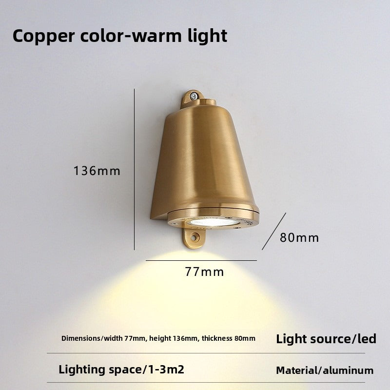 HEIKESZ Waterproof Vintage Industrial Wall Light Outdoor No Drill Charging Spotlight for Corridor Restaurant Signage