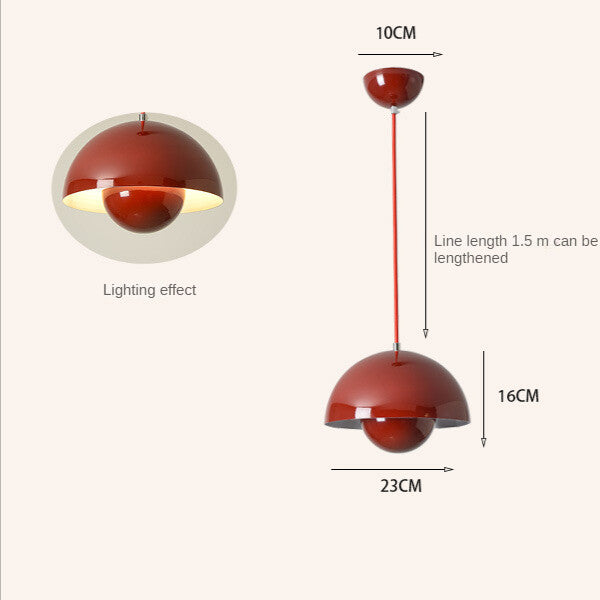 HEIKESZ Danish Designer Bud Chandelier Macaron Three Heads Dining Room Lamp Nordic Modern Minimalist Bedroom Lighting