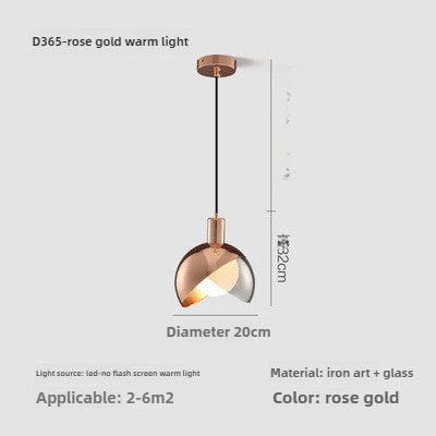 HEIKESZ Nordic glass small chandelier simple modern creative restaurant bar clothing store window bedroom bedside decorative chandelier lamp light fixtures for celling light