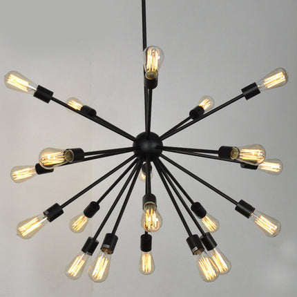 HEIKESZ Industrial Vintage Ceiling Light Retro Iron Satellite Chandelier for Living Room Dining Bar Decor