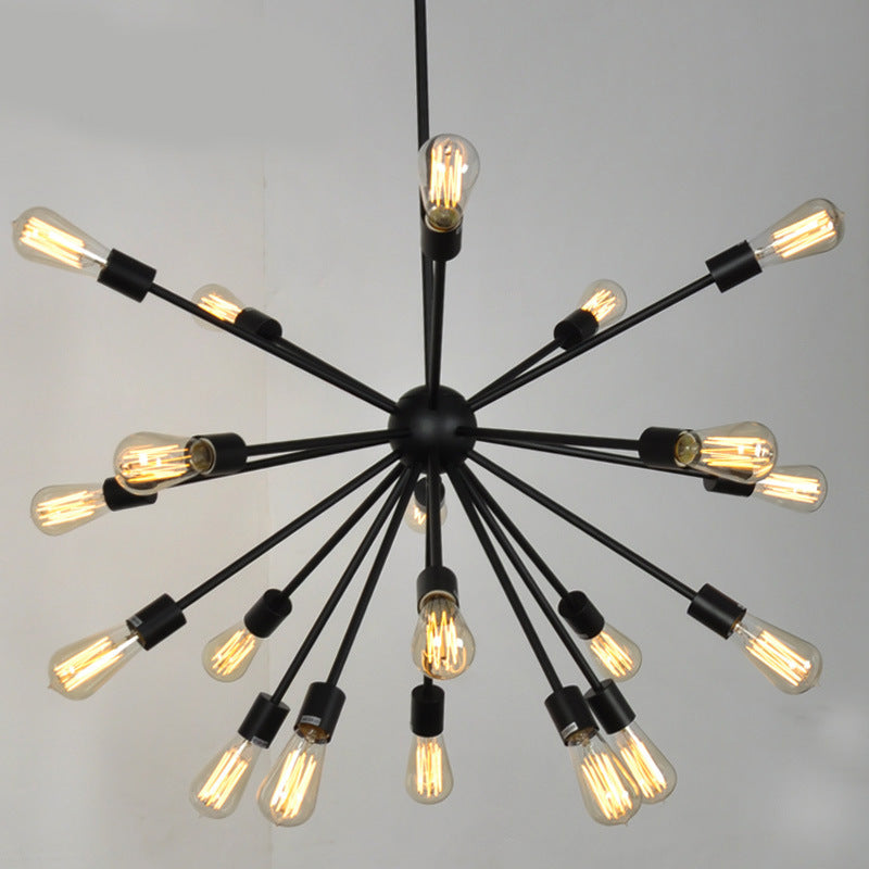HEIKESZ Industrial Vintage Ceiling Light Retro Iron Satellite Chandelier for Living Room Dining Bar Decor