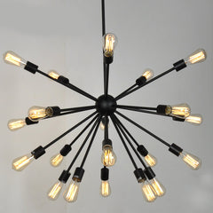 HEIKESZ Industrial Vintage Ceiling Light Retro Iron Satellite Chandelier for Living Room Dining Bar Decor