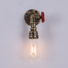 HEIKESZ American Retro Pipe Wall Lamp Creative Industrial Style Restaurant Bar Coffee Shop Corridor Shop Nostalgic Wall Lamp LED Light for Bedroom Night Aesthetic Room Lamp