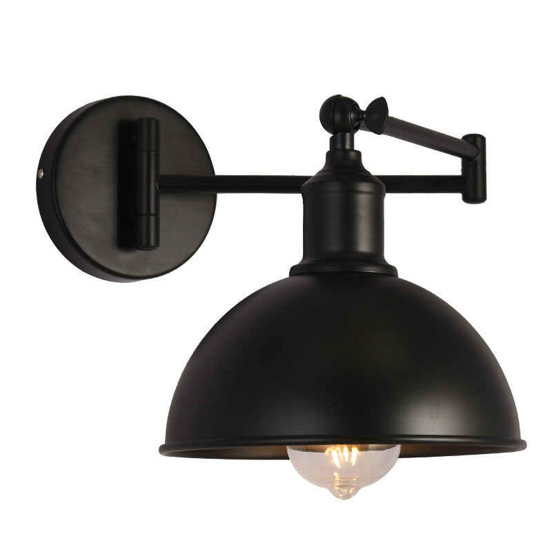 HEIKESZ In Chinese Antique Style Rocker Arm Wall Lamp Bedroom Bedside Lamp Retractable Folding Study Reading Lamp in the Living Room American Standard European Standard Wall Lamp