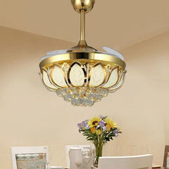 HEIKESZ Modern simple living room ceiling fan light LED energy saving invisible fan light Home bedroom dining room fan light integrated lamp light fixtures for celling lights