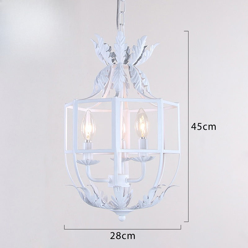 Vintage Retro Iron Ceiling Light American Country Style Rustic Chandelier for Living Room Dining Hallway Entryway Home Decor