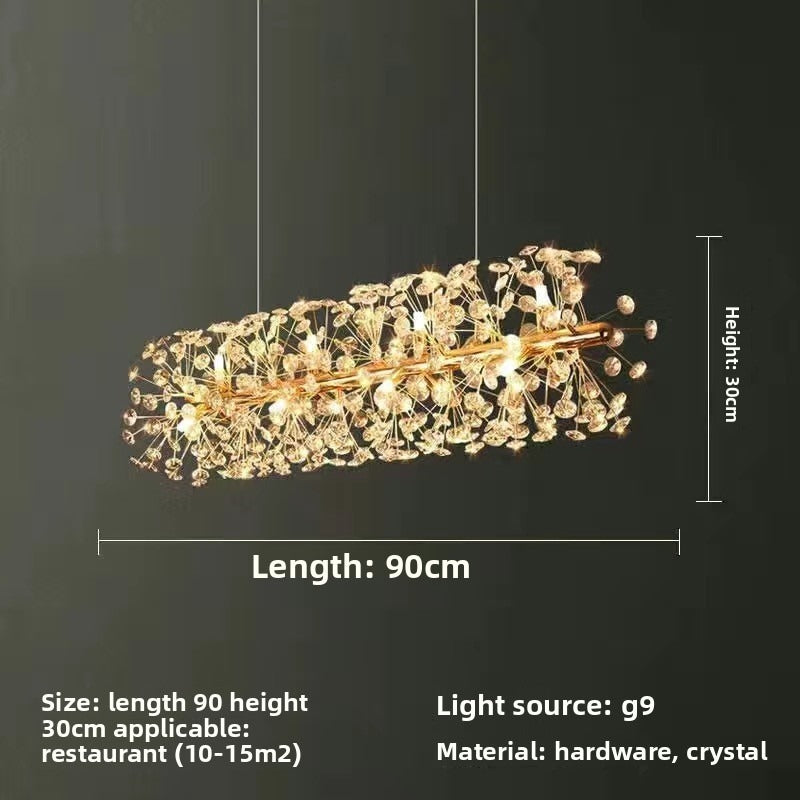 HEIKESZ Nordic creative dandelion chandelier clothing store Internet celebrity crystal lamps bedroom lights bar lights luxury restaurant lamp lighting fixtures for celling lights