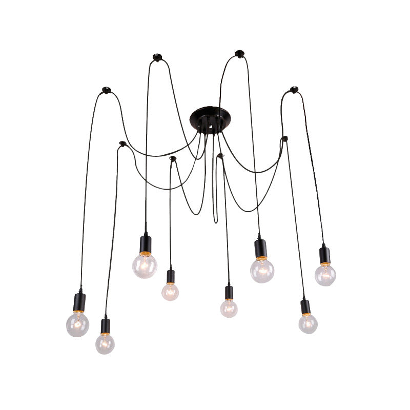 HEIKESZ Retro Long-Line Tiantian Loose Flower Chandelier Nordic Guest Restaurant Coffee Shop Multi-Head Bed & Breakfast Bedroom Decoration Chandelier LED Light for Bedroom Night Aesthetic Room Lamp