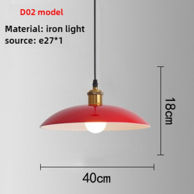 HEIKESZ Red industrial style retro Japanese restaurant hot pot restaurant store shop simple single head lampshade hotel special chandelier